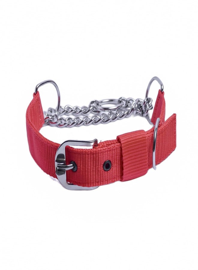 VIPCOLLECTION VIP Collection Premium Stainless Steel Dog Choke Collar for Gentle Training and Control fo All Breed Dogs Color-Red (Small) - Image 1
